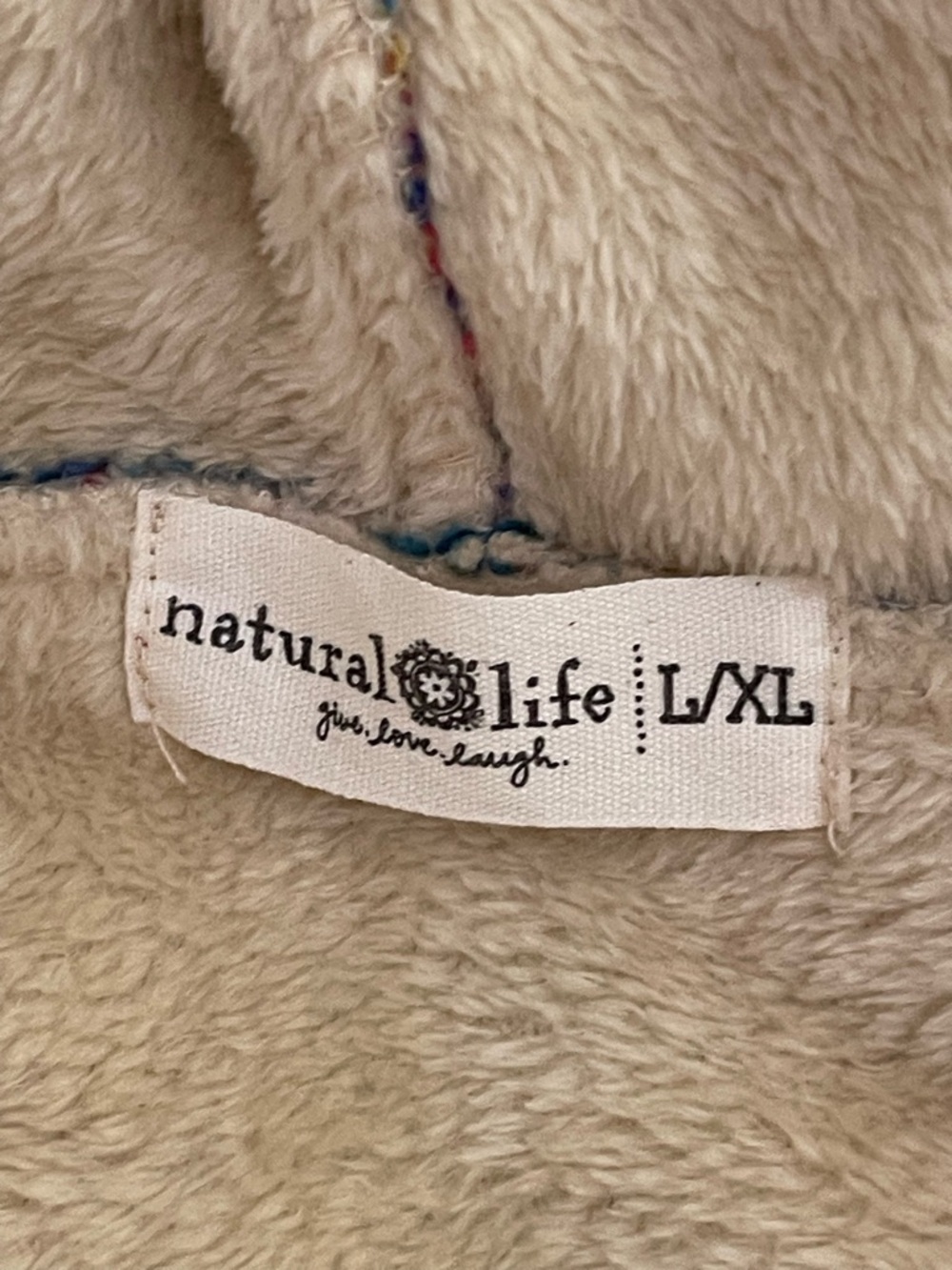 Natural Life Long Cozy Blanket Kimono 
 size L/XL Bohemian Whimsical Festival - Picture 9 of 12